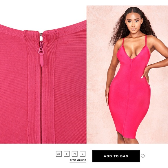 House of CB Savannah Deep V Bandage Midi Dress - Picture 6 of 14